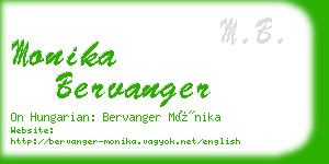 monika bervanger business card